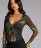Night Mirage Twist Front Top