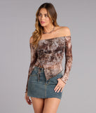 Wild Streak Off-The-Shoulder Top