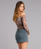 Wild Streak Off-The-Shoulder Top