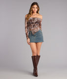 Wild Streak Off-The-Shoulder Top