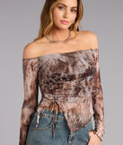 Wild Streak Off-The-Shoulder Top