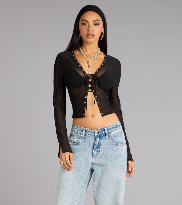 Cool Intentions Lace-Up Top