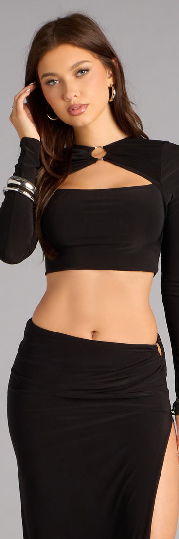Cool Girl O-Ring Cutout Crop Top
