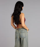 Bold Flow Cowl Halter Crop Top