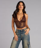 Night Instinct Halter Corset Top