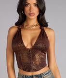 Night Instinct Halter Corset Top