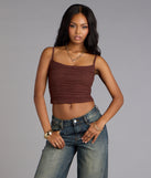 Drip Queen Rhinestone Mesh Crop Top