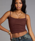 Drip Queen Rhinestone Mesh Crop Top