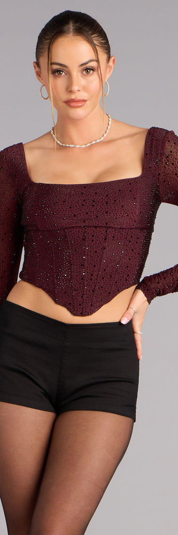 Glow Curve Long Sleeve Corset Top