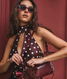 City Flirt Polka Dot Halter Top