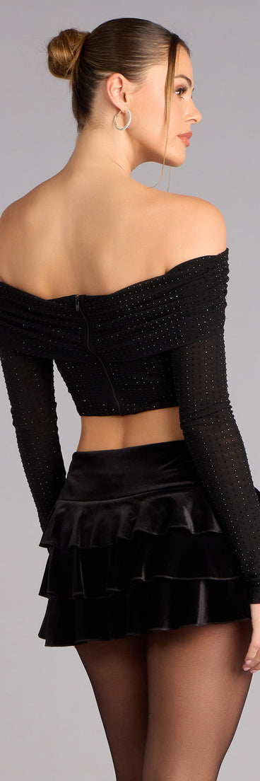 Shimmer Ease Off-The-Shoulder Top