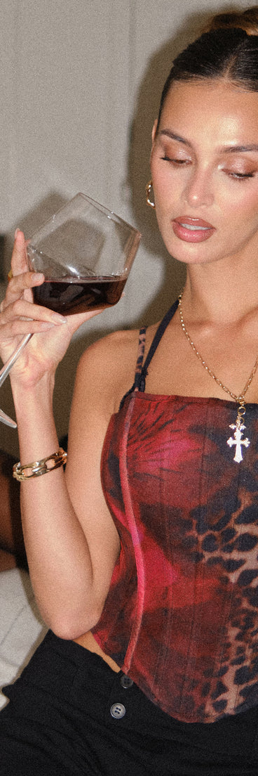 Wild At Heart Floral Leopard Bustier