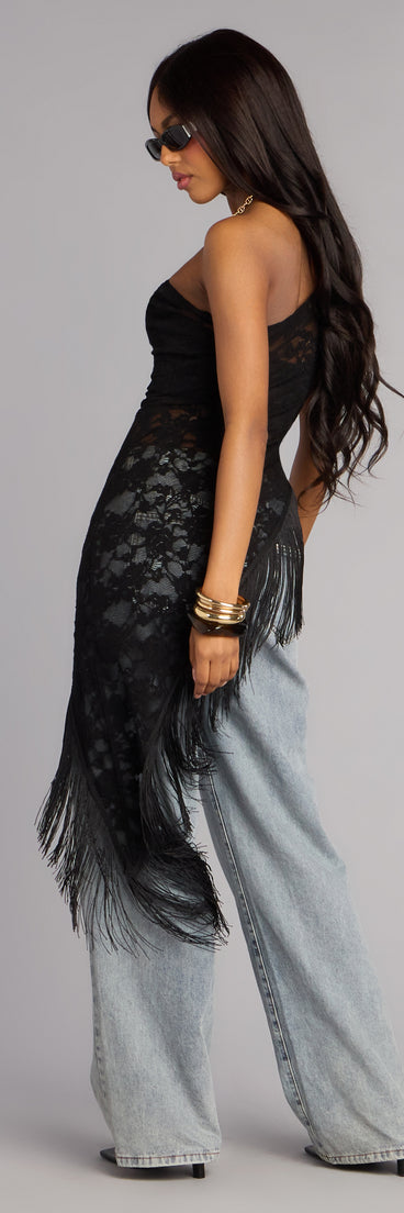 Festival Ready Lace Fringe Top