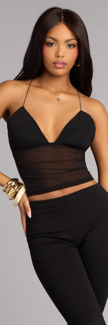 Back For Compliments Mesh Butterfly Top