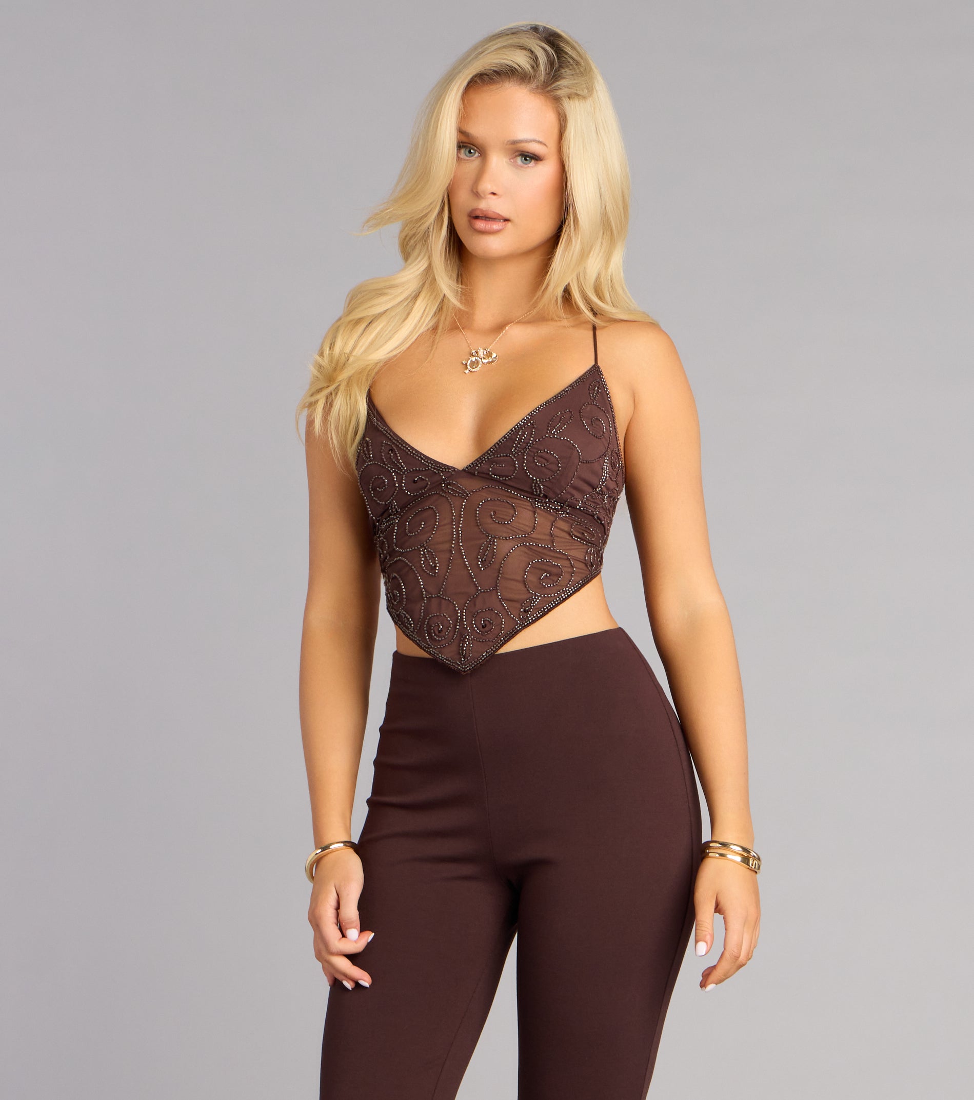 Delicate and Daring Strappy Crop Top | Windsor