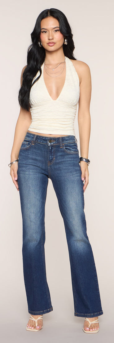 Too Cute To Text Lace Halter Top