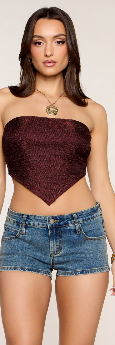 Weekend Glow Up Hanky Hem Tube Top