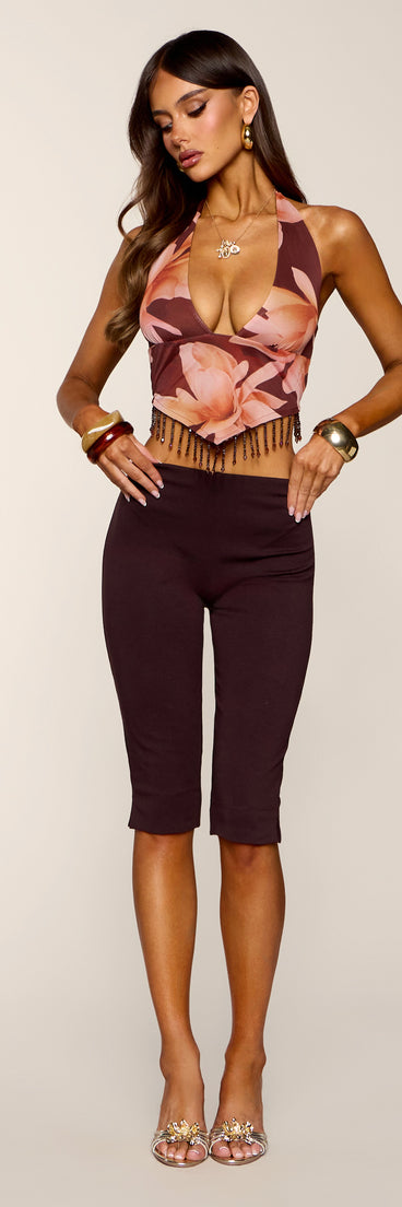 Wildflower Nights Halter Crop Top