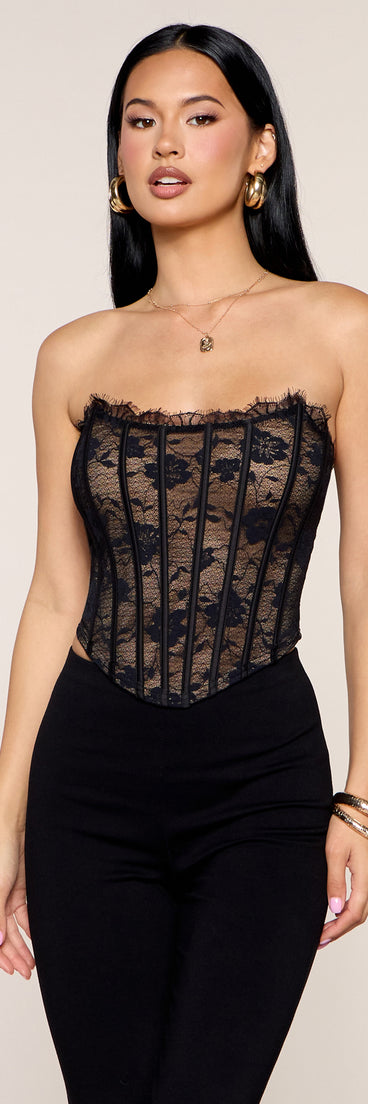 Pretty Sharp Lace Corset Top