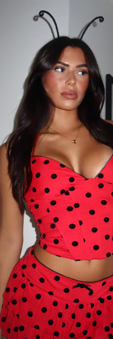 Lucky Ladybug Polka Dot Bustier Top