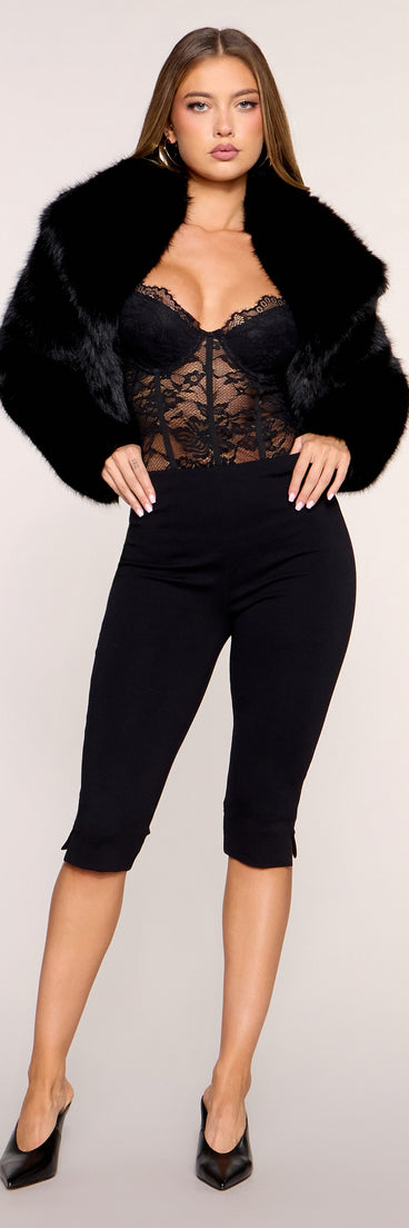Sheer Chemistry Floral Lace V-Neck Bodysuit