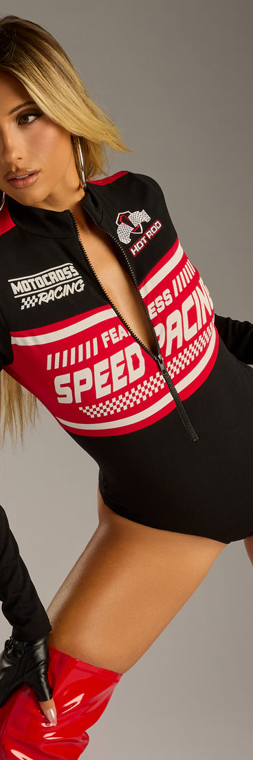 Full Throttle Race Car Driver Bodysuit