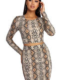 Slither In Style Crop Top