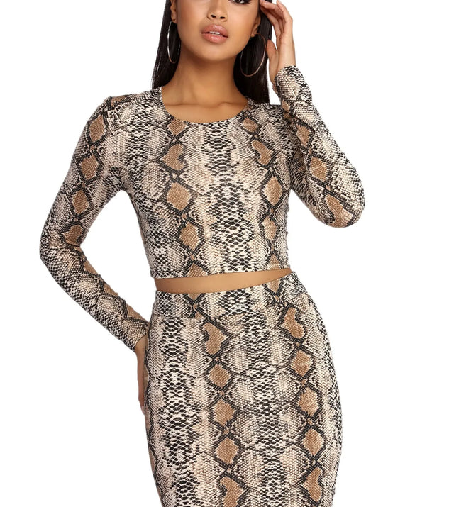Slither In Style Crop Top