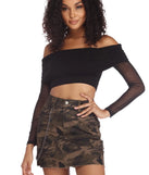 Off With The Mesh Crop Top