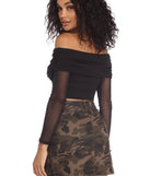 Off With The Mesh Crop Top
