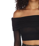 Off With The Mesh Crop Top