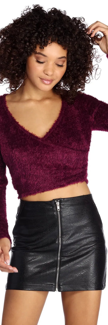 Want Knit Bad Cropped Sweater