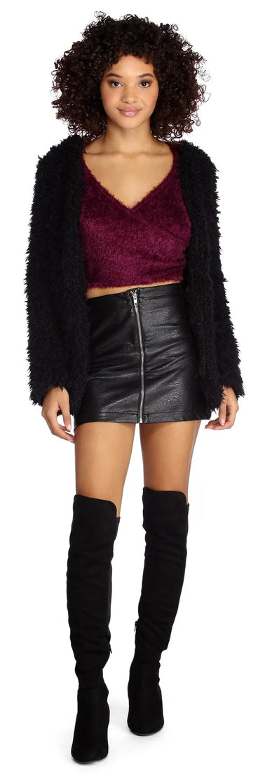 Want Knit Bad Cropped Sweater