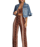 Hiss Me Snake Print Crop Top