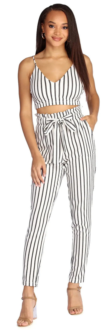 Stripe It Right Crop Top