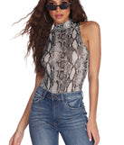 Sassy Sleeveless Snake Bodysuit