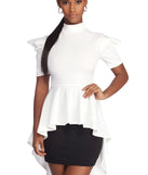 Poised In Peplum Top