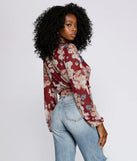 Nothing But Love Mesh Floral Surplice
