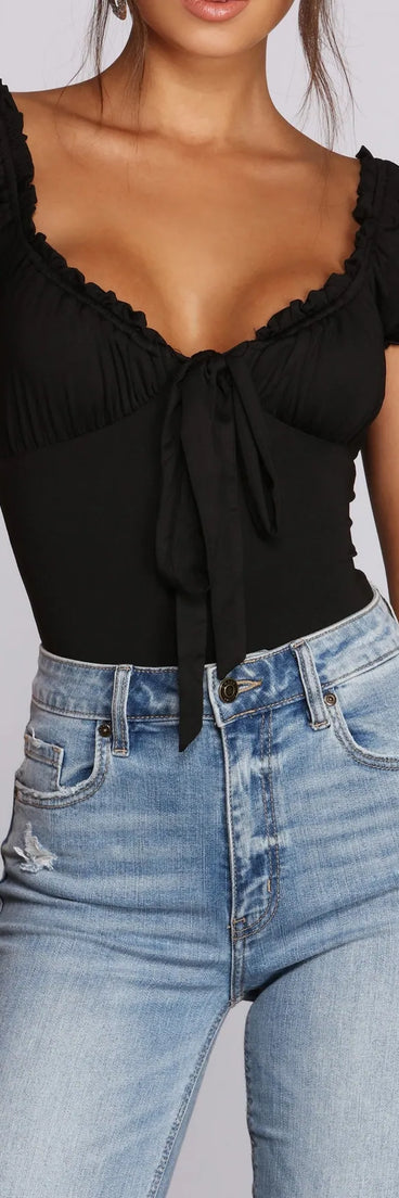 Tie-Front Runner Bodysuit