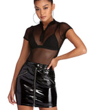 Mesh With The Zip Bodysuit