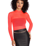 Level Up Neon Mesh Top
