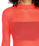 Level Up Neon Mesh Top