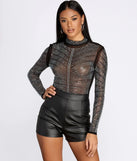 On The Hunt Heat Stone Sheer Bodysuit