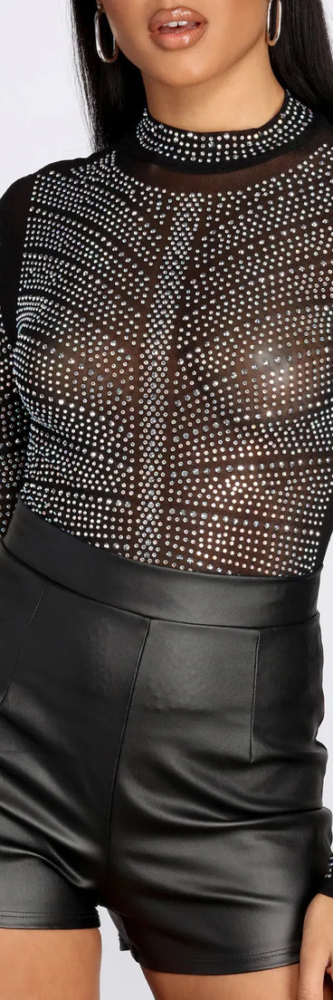 On The Hunt Heat Stone Sheer Bodysuit