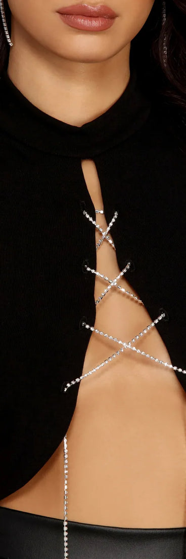 Set In Rhinestone Crop Top