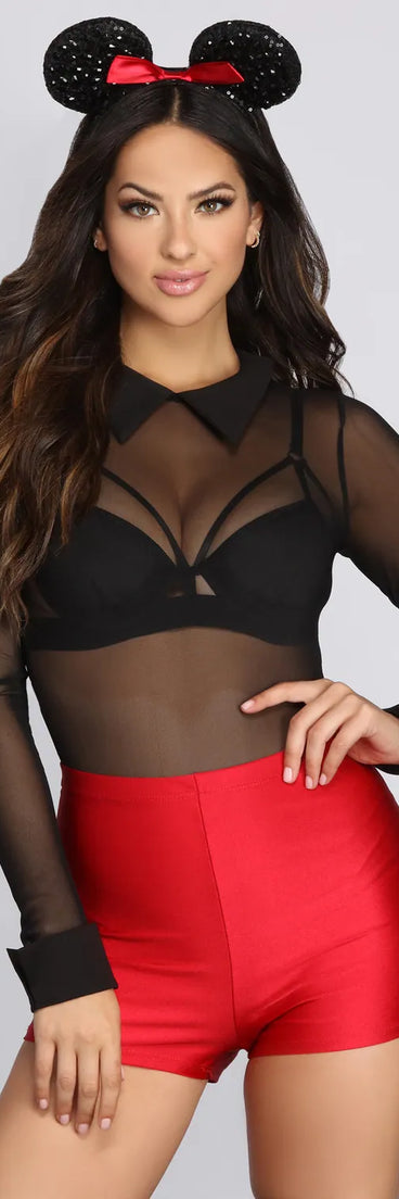 Mister Mouse Collared Bodysuit