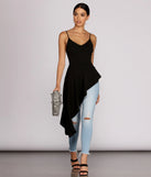 Pretty In Peplum High Low Top