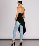 Pretty In Peplum High Low Top