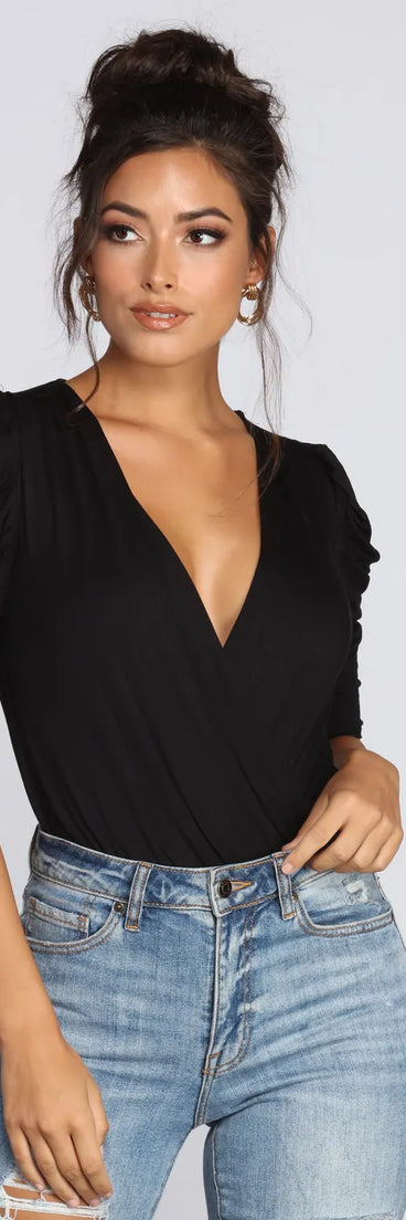 Power Puff Sleeve Bodysuit