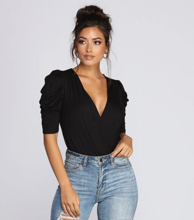 Power Puff Sleeve Bodysuit